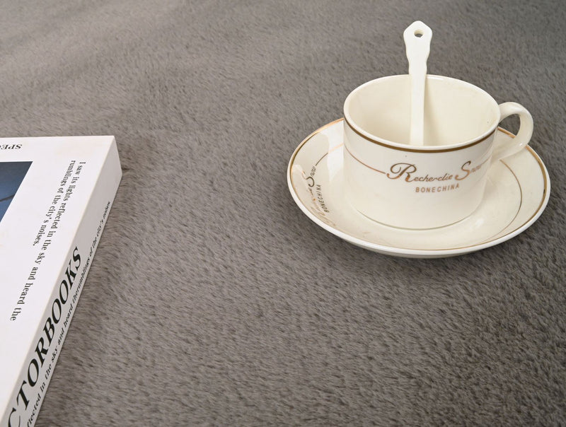 Carpet for living room/bedroom: Fluffy, short pile – washable and suitable for underfloor heating-zoom-