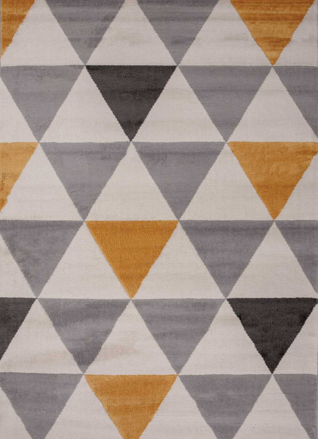Carpet for living room, bedroom, hallway, triangle pattern, yellow