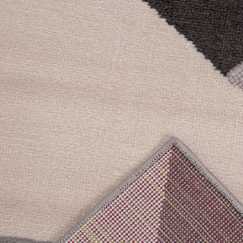 Carpet for living room, bedroom, hallway, geometric pattern, blue-zoom-