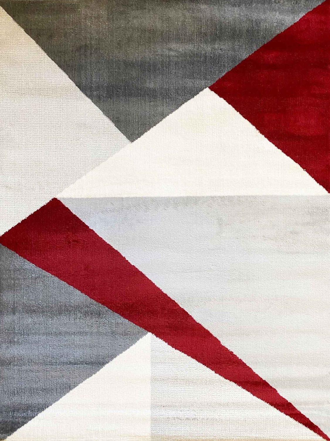 Carpet for living room, bedroom, hallway, geometric pattern, red