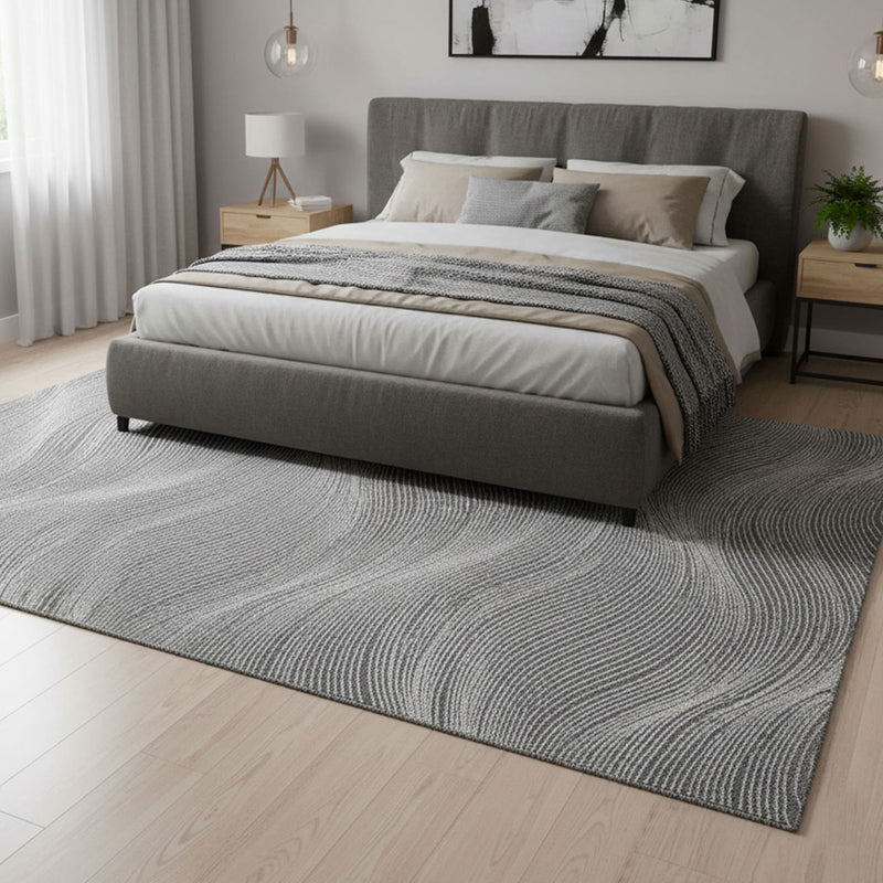 Carpet for living room/bedroom, geometric waves, modern design | High quality |-zoom-