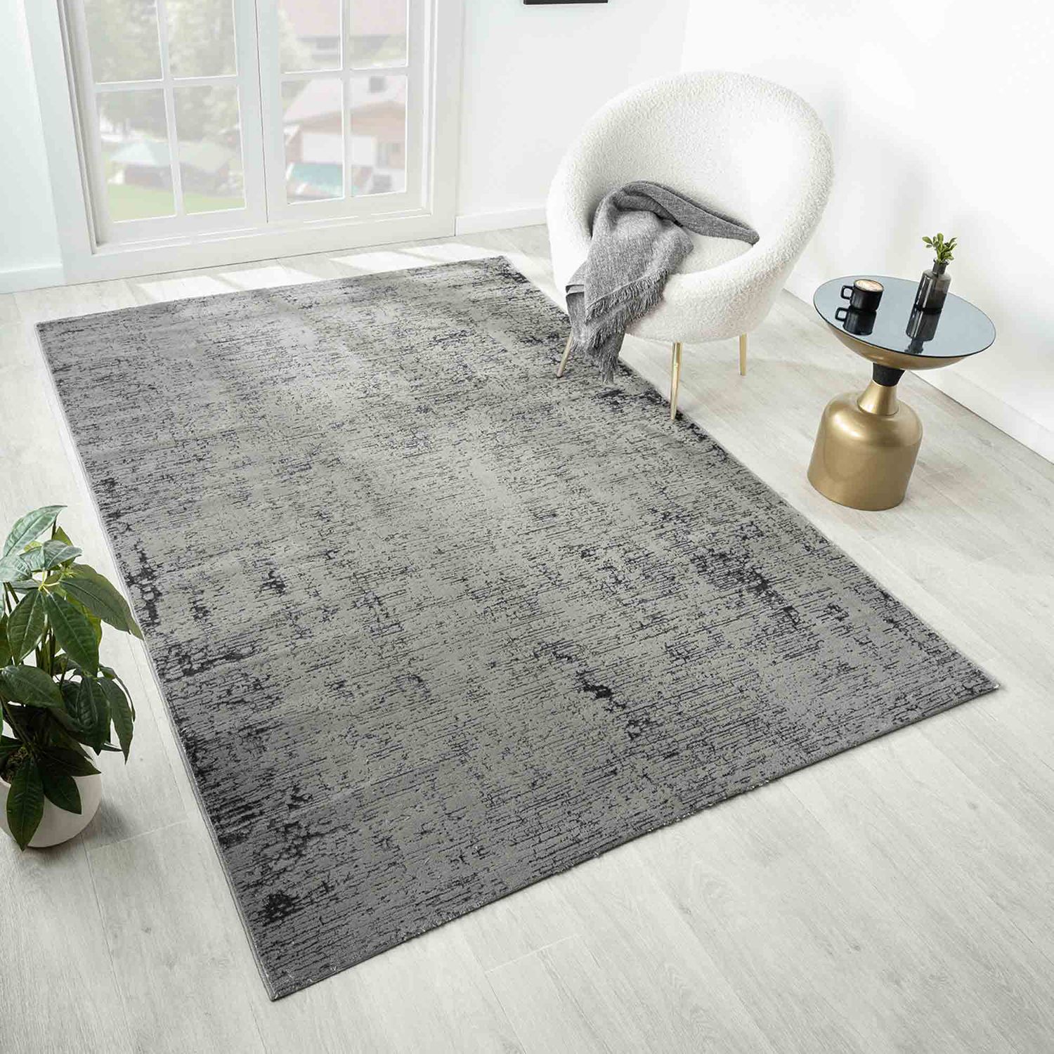 Carpet for living room, bedroom, short pile, palm tree pattern, flowers, lurex-1
