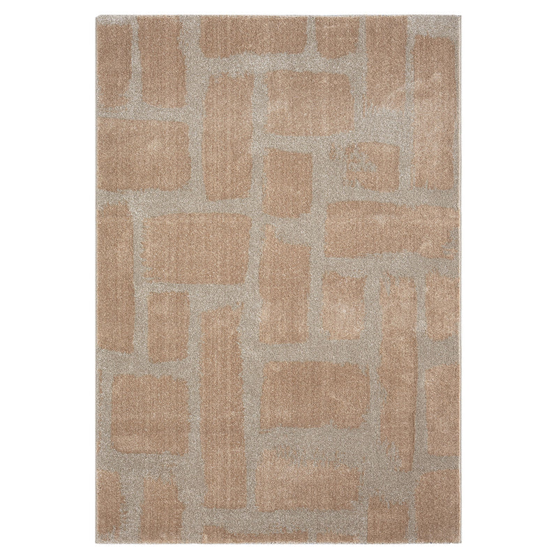 Short-pile rug for living room/bedroom, high-quality, stone pattern, grey/anthracite-zoom-