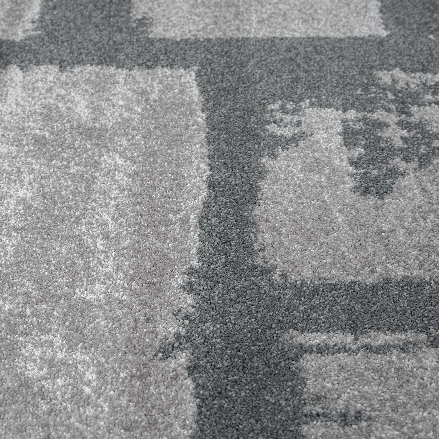 Short-pile rug for living room/bedroom, high-quality, stone pattern, grey/anthracite-2