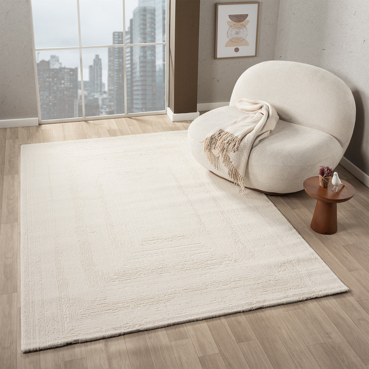 Modern rug for living room and bedroom with high and low border, high quality, 3D effect-28