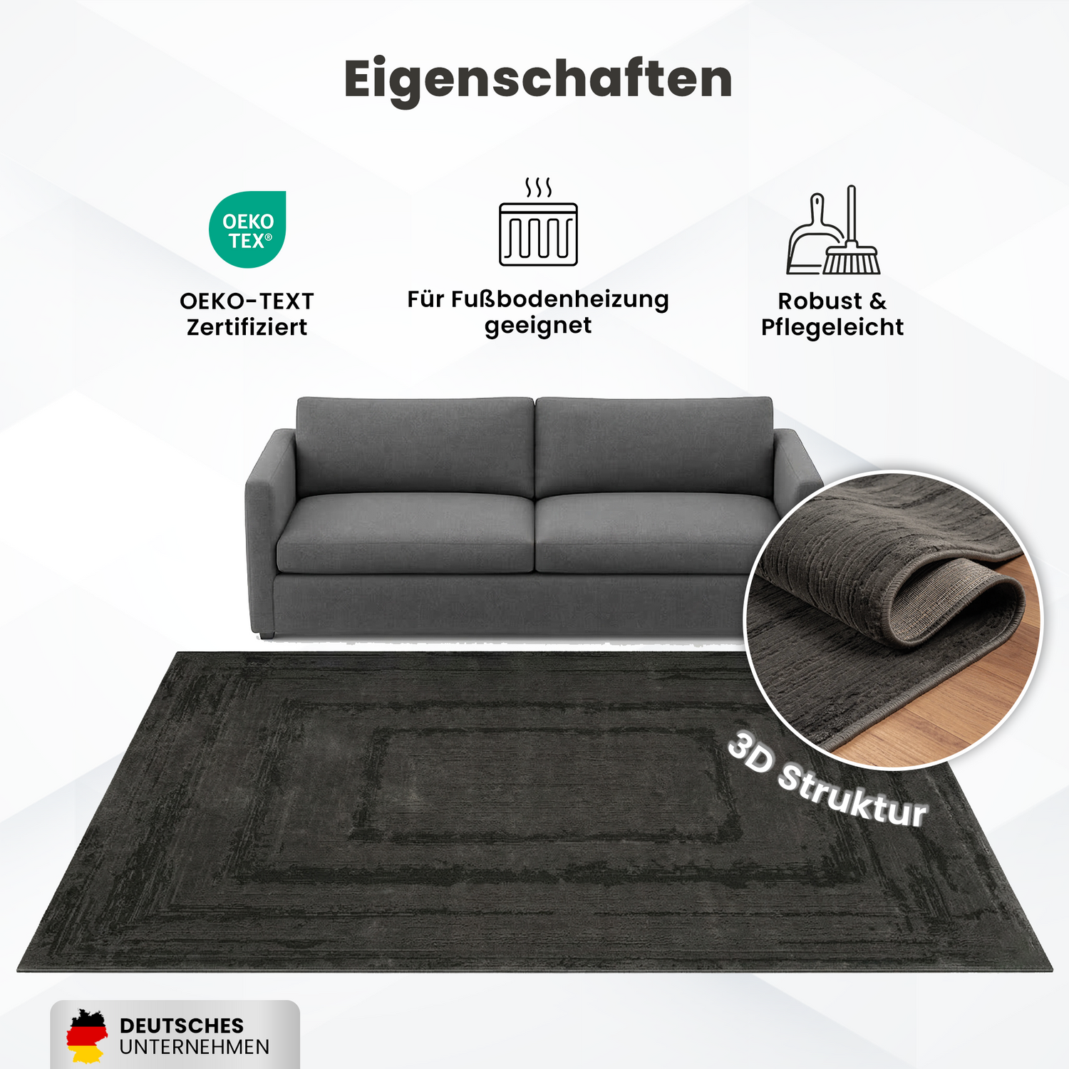 Modern rug for living room and bedroom with high and low border, high quality, 3D effect-zoom-4