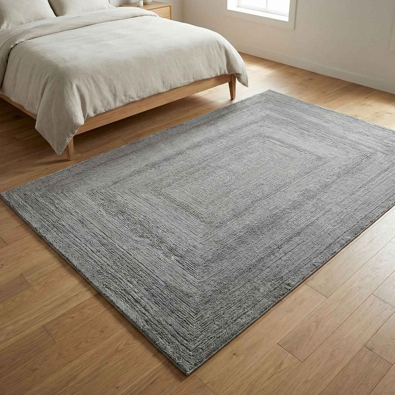 Modern rug for living room and bedroom with high and low border, high quality, 3D effect-zoom-