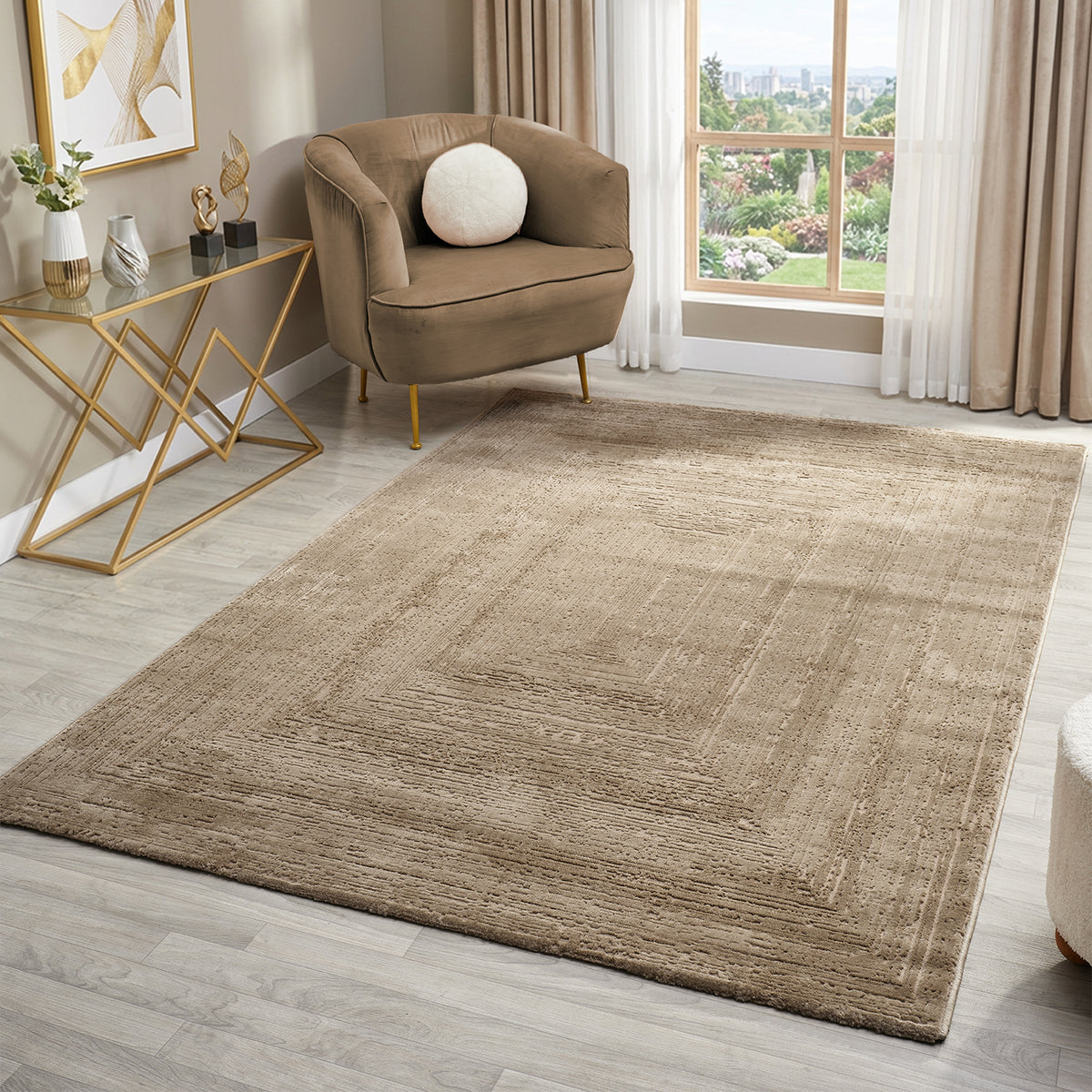 Modern rug for living room and bedroom with high and low border, high quality, 3D effect-43