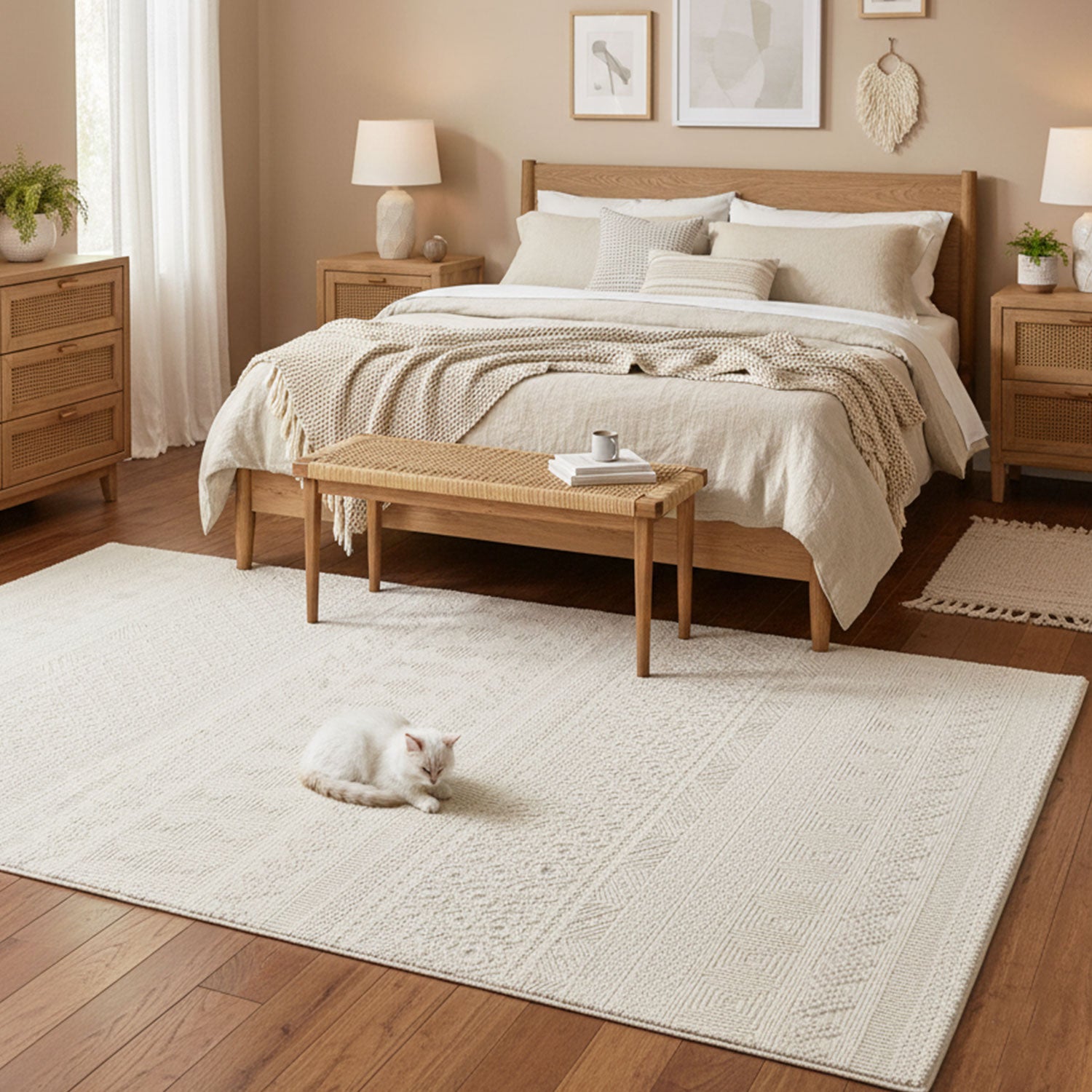 Scandinavian Modern Living Room/Bedroom Rug | Easy Care | High Quality