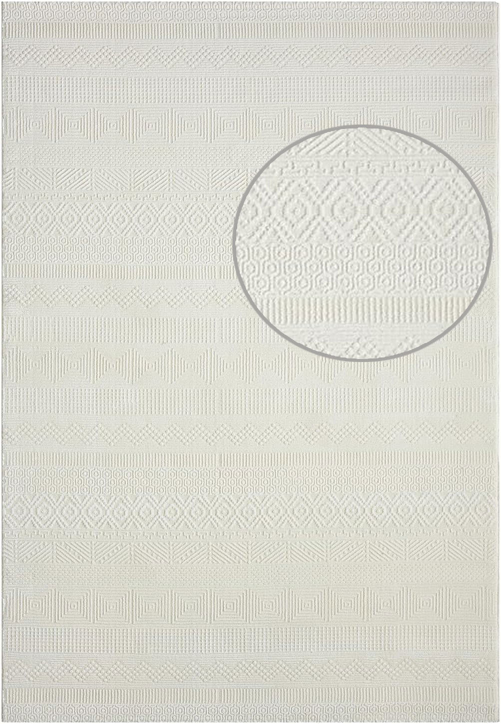 Scandinavian Modern Living Room/Bedroom Rug | Easy Care | High Quality