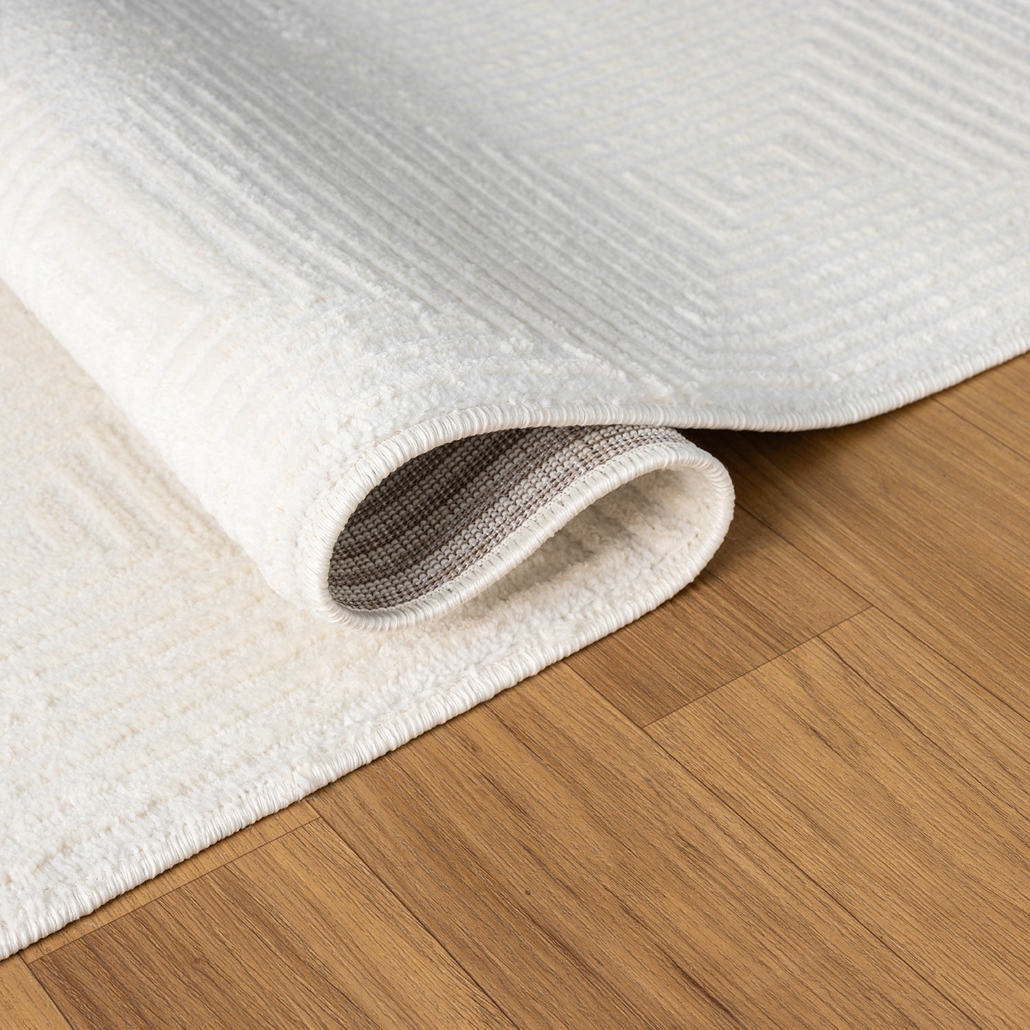 Carpet for living room/bedroom, short pile, baklava design, high-low effect, modern 3D-5