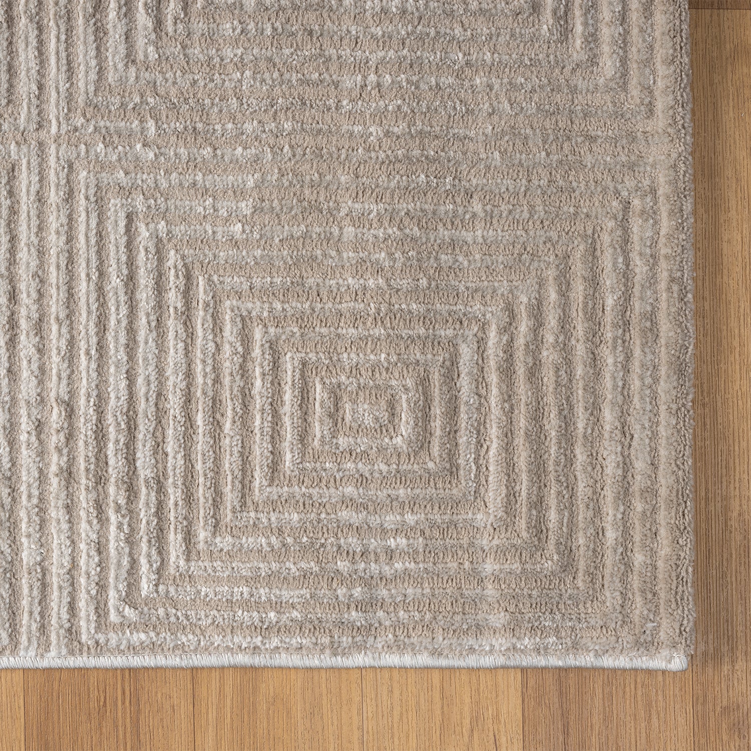 Carpet for living room/bedroom, short pile, baklava design, high-low effect, modern 3D-17