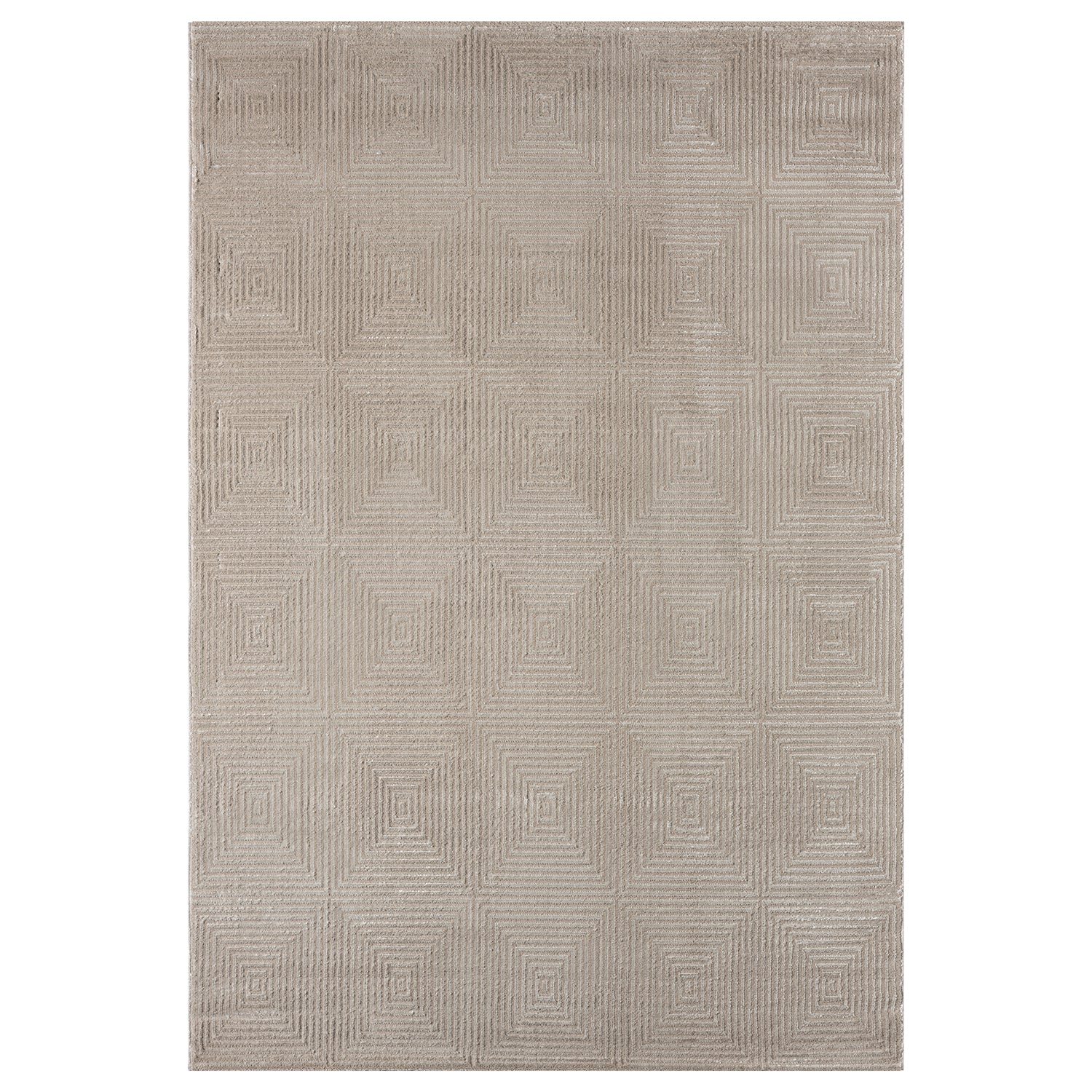 Carpet for living room/bedroom, short pile, baklava design, high-low effect, modern 3D-zoom-18