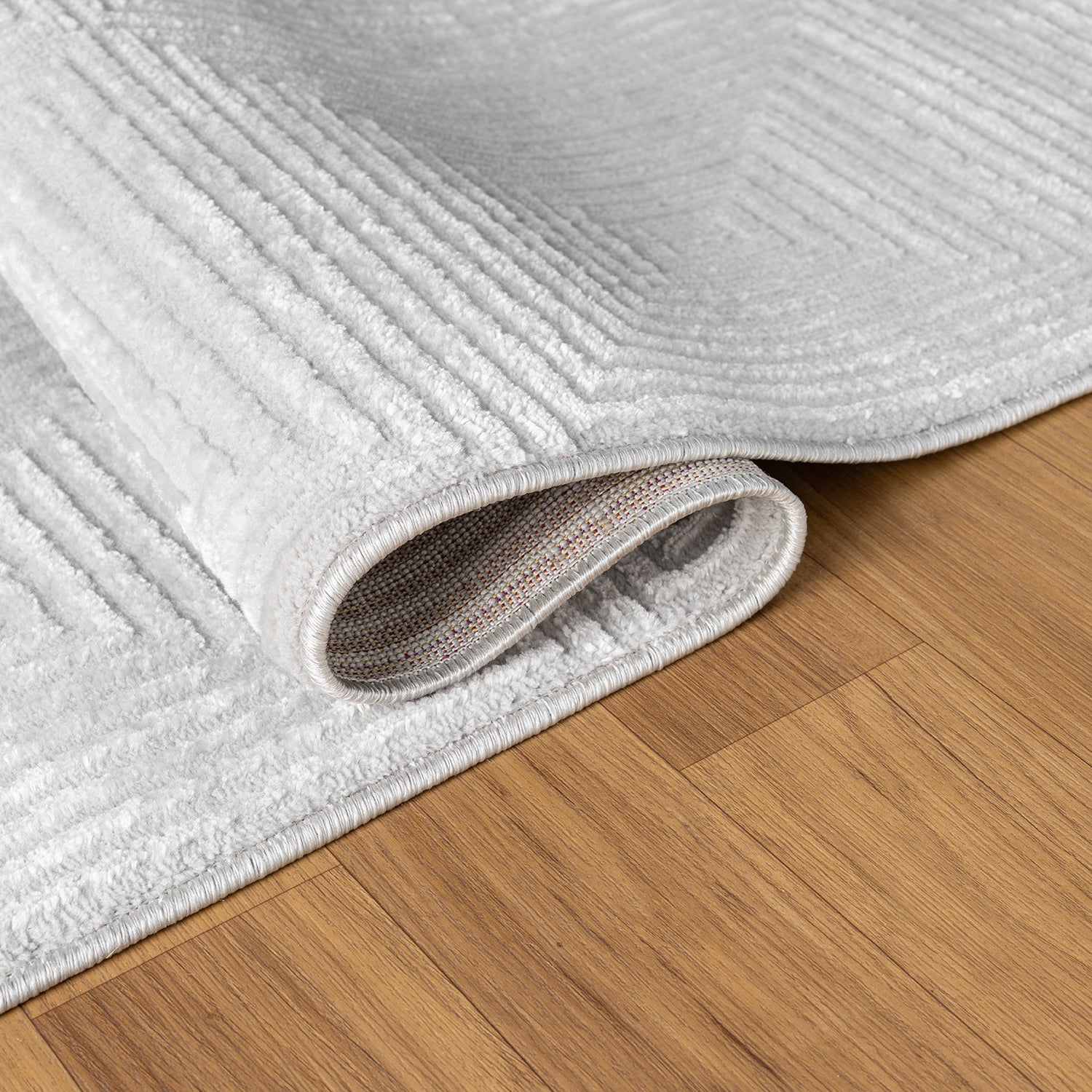 Carpet for living room/bedroom, short pile, baklava design, high-low effect, modern 3D-zoom-10