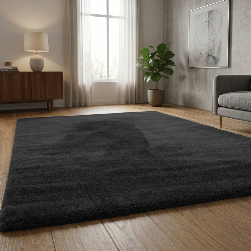 Teppich Mikrofaser Ultra Weich – Flauschiger Teppich für Wohnzimmer & Schlafzimmer Pflegeleicht-zoom-