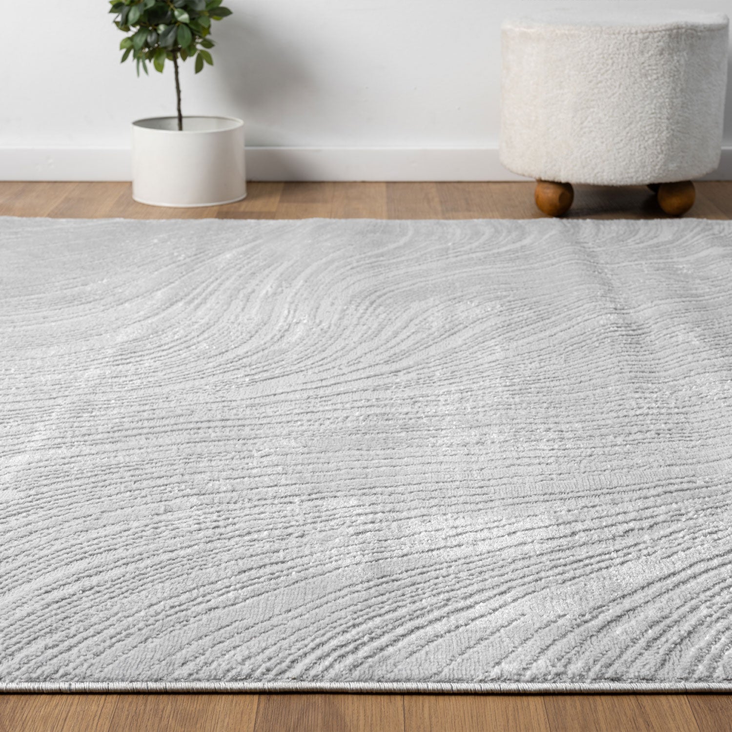 Short Pile Boho Rug with 3D High-Low Effect – Rug for Living Room & Bedroom-zoom-9