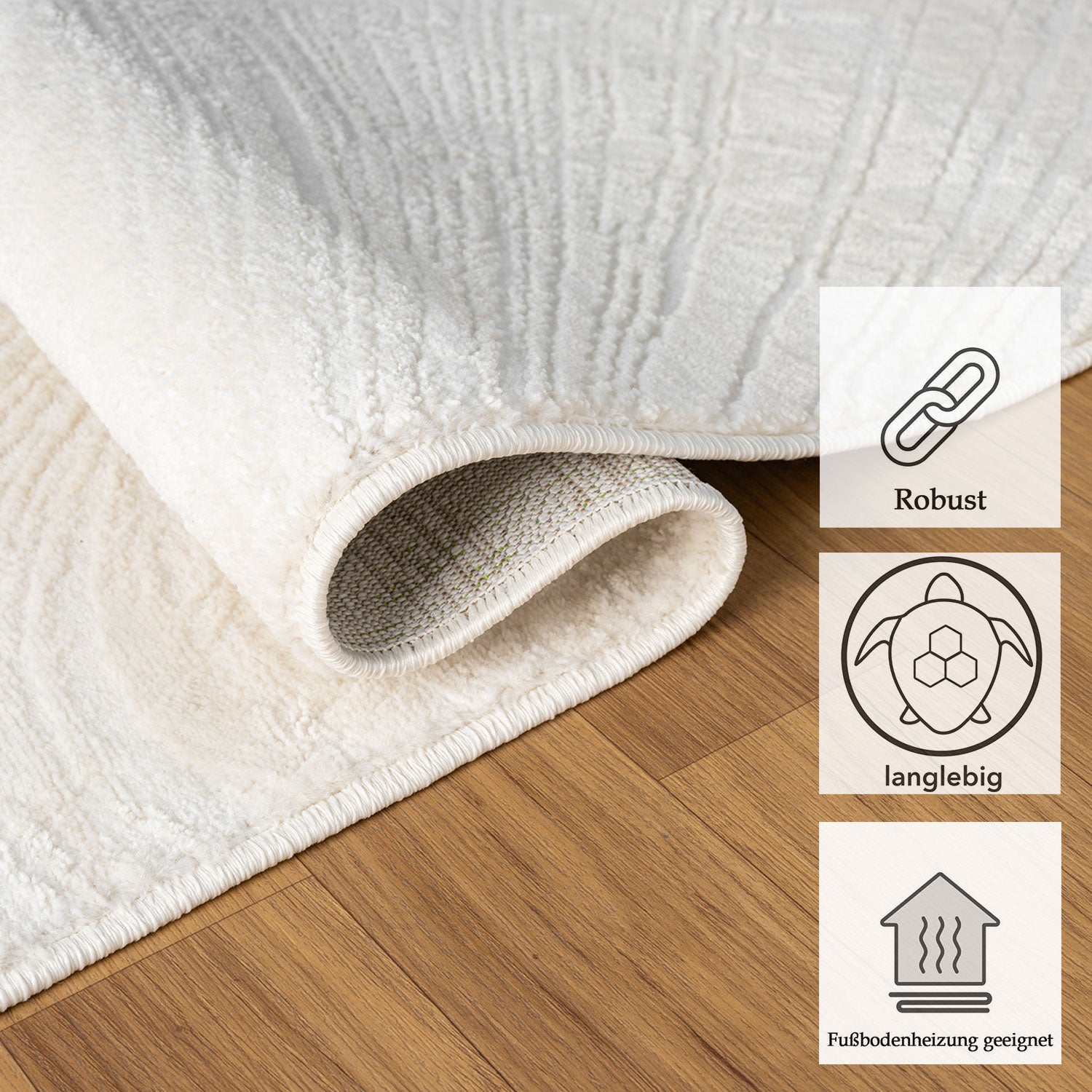 Short Pile Boho Rug with 3D High-Low Effect – Rug for Living Room & Bedroom-4