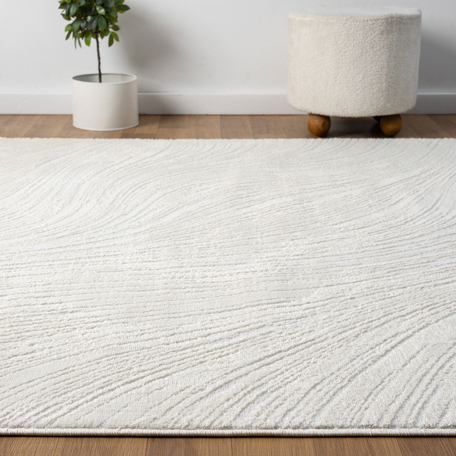 Short Pile Boho Rug with 3D High-Low Effect – Rug for Living Room & Bedroom-zoom-3