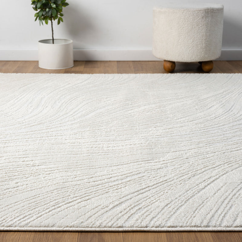 Short Pile Boho Rug with 3D High-Low Effect – Rug for Living Room & Bedroom-zoom-