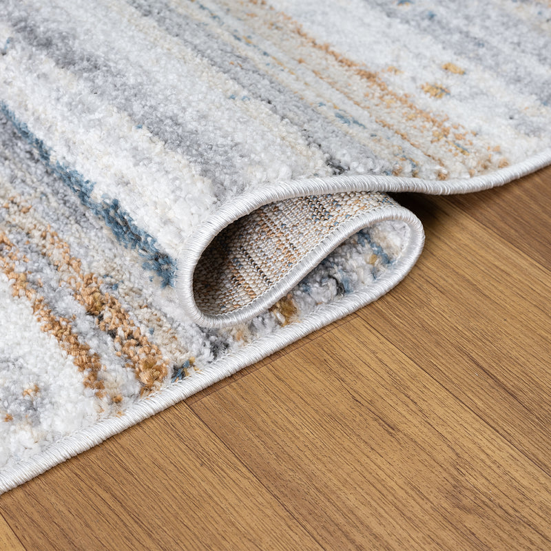 Living room rug, vintage look, beige; colorful mix rug, short pile, boho, used look, motif-zoom-