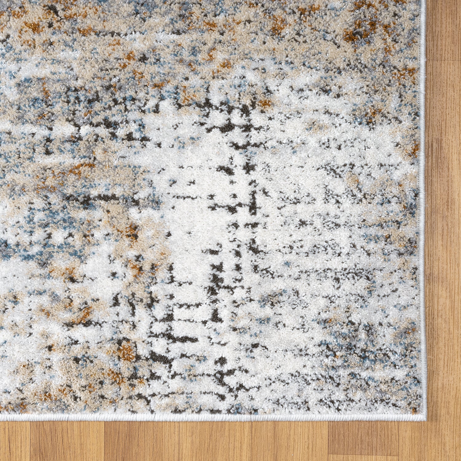 Living room rug, vintage look, beige; colorful mix rug, short pile, boho, used look, motif-zoom-5