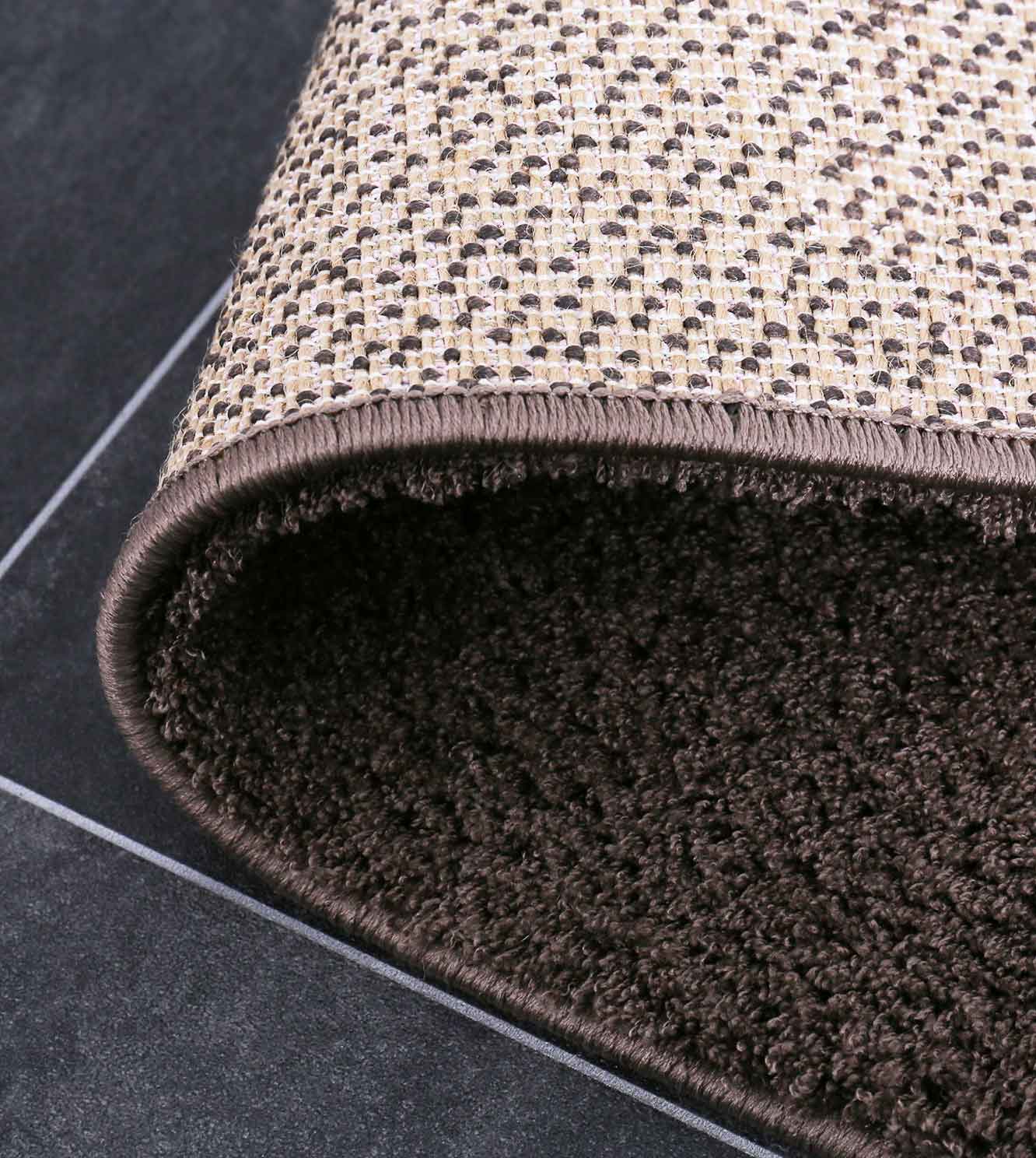 Living room rug in L. Braun, fluffy microfiber, densely woven - soft-zoom-4