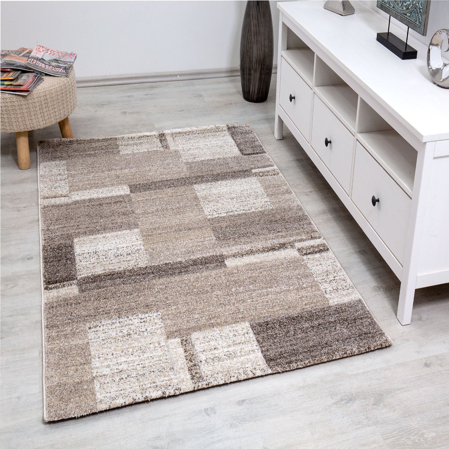 Living room rug, checkered, densely woven and soft, classic modern mottled color gradient, various colors-zoom-7