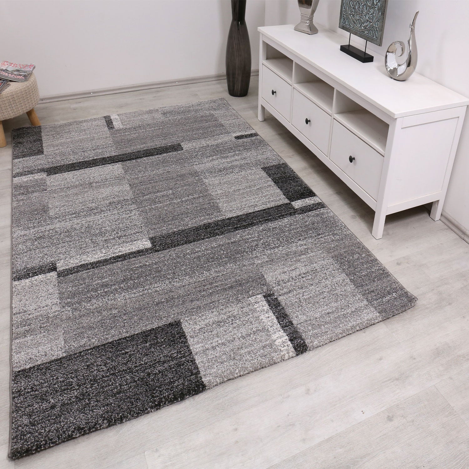 Living room rug, checkered, densely woven and soft, classic modern mottled color gradient, various colors-zoom-12