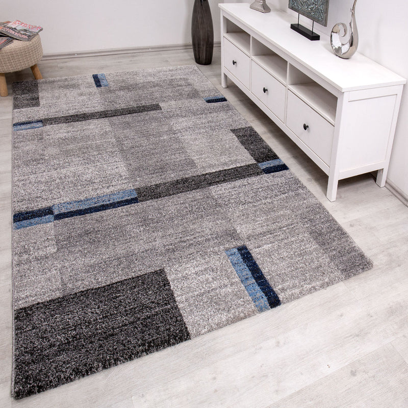 Living room rug, checkered, densely woven and soft, classic modern mottled color gradient, various colors-zoom-
