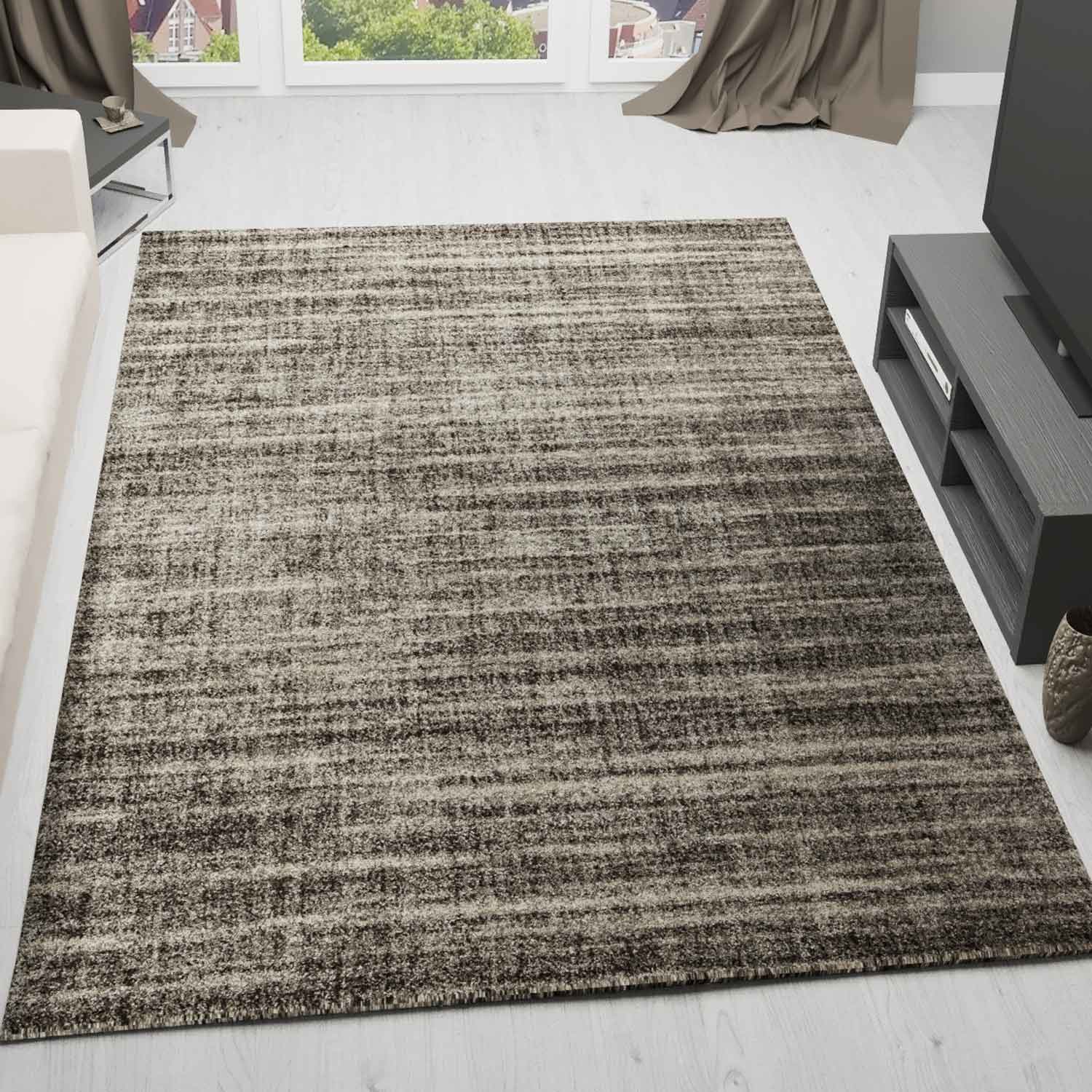 Short-pile modern rug, dense mottled brown and white, for living room, bedroom, children's room-zoom-2