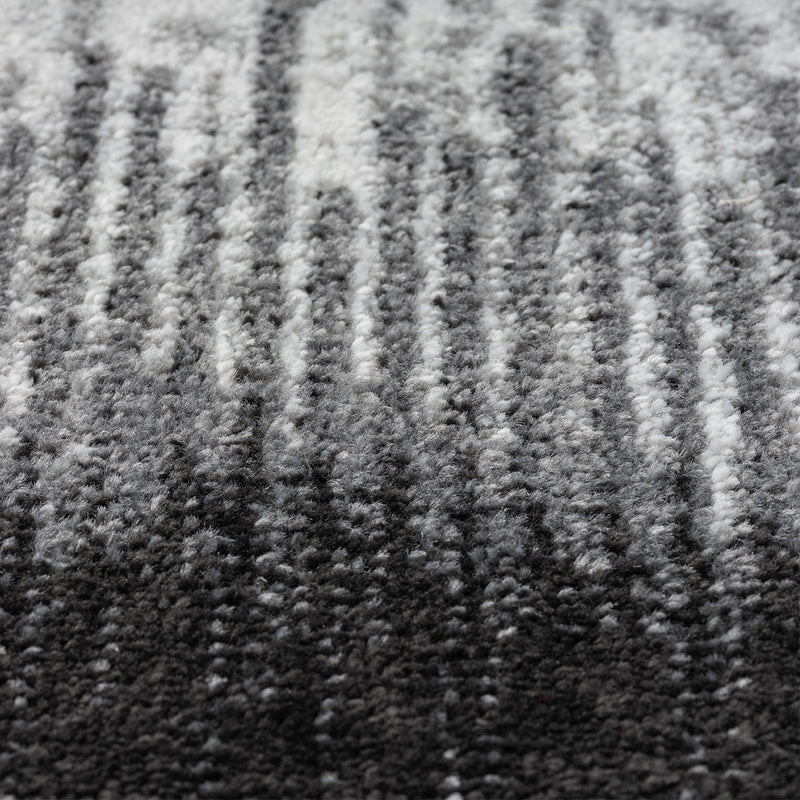 Short-pile living room rug with patterned edges - quality - soft grey/beige for bedroom-zoom-