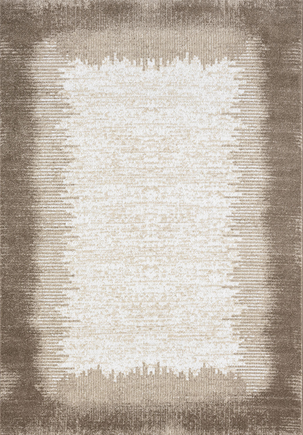 Short-pile living room rug with patterned edges - quality - soft grey/beige for bedroom-zoom-4
