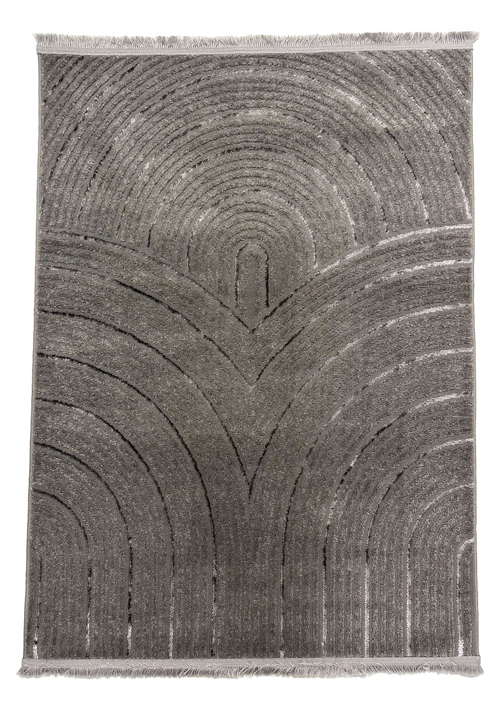 Short-pile rug for living room, bedroom, hallway, kitchen; thin boho design; lurex; high-low effect 3D; soft-8