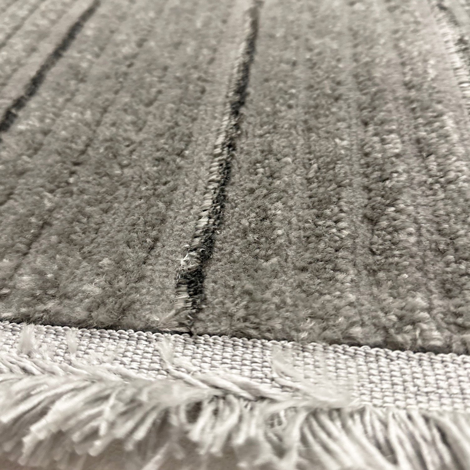 Short-pile rug for living room, bedroom, hallway, kitchen; thin boho design; lurex; high-low effect 3D; soft-zoom-6