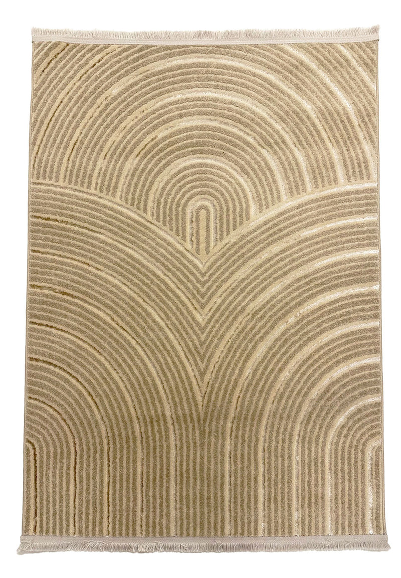 Short-pile rug for living room, bedroom, hallway, kitchen; thin boho design; lurex; high-low effect 3D; soft-zoom-