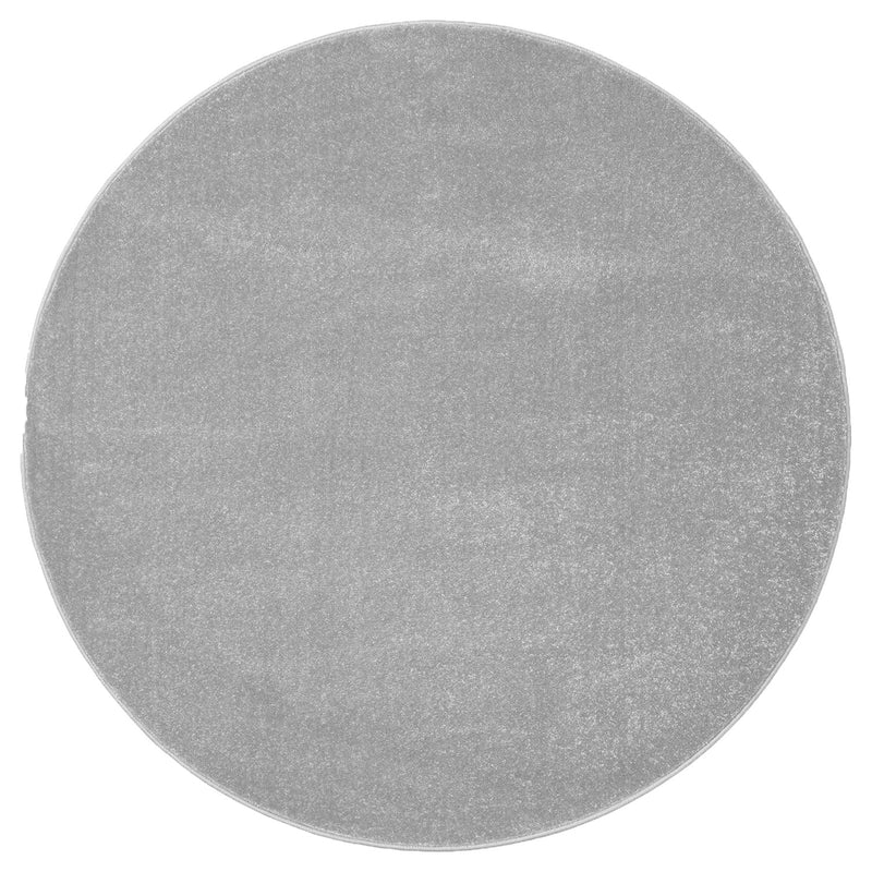 Round rug for living room, short pile, solid color, soft, round, suitable for bedroom or children's room-zoom-