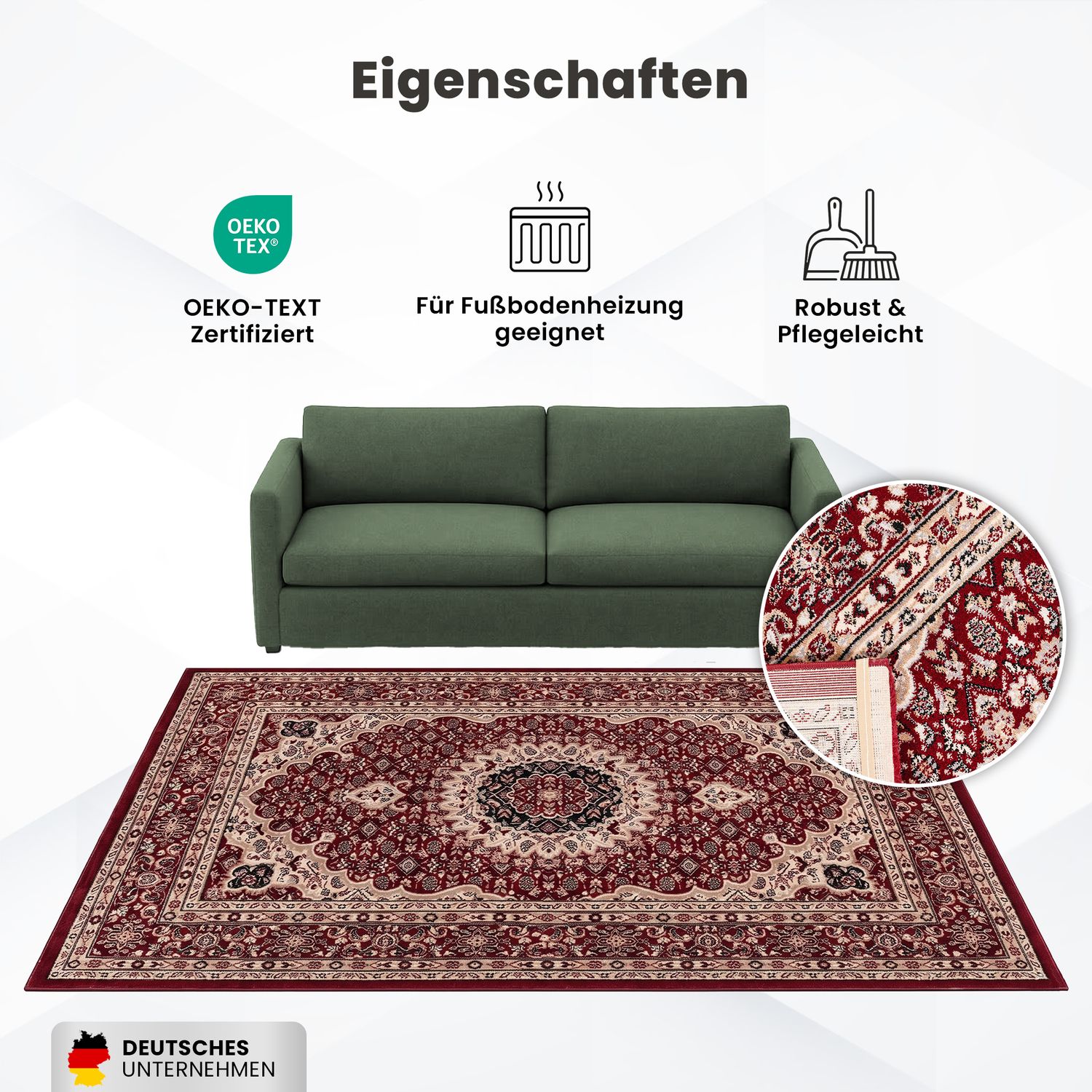 Tibet0146 Red Classic Tibetan Rug with Oriental Pattern-zoom-8