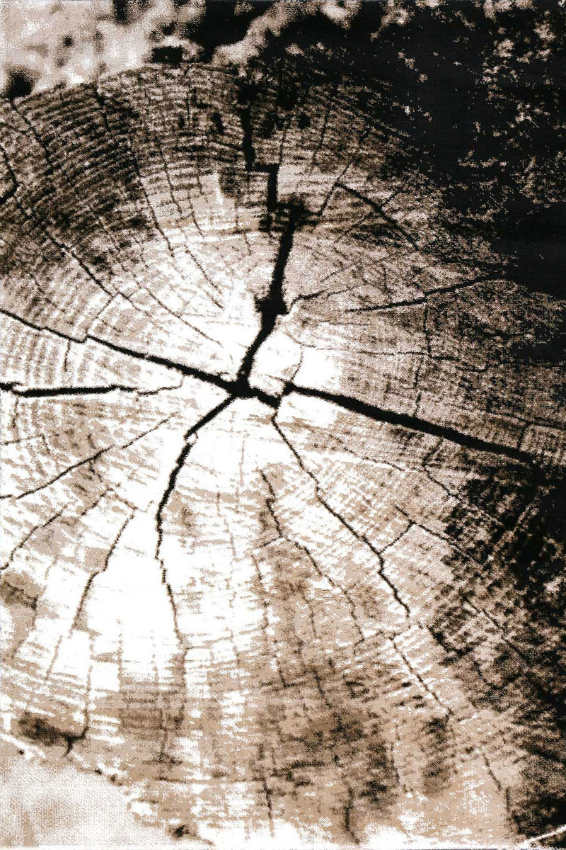 TibetT021 Brown Beige Tree Stump Wood Look-zoom-