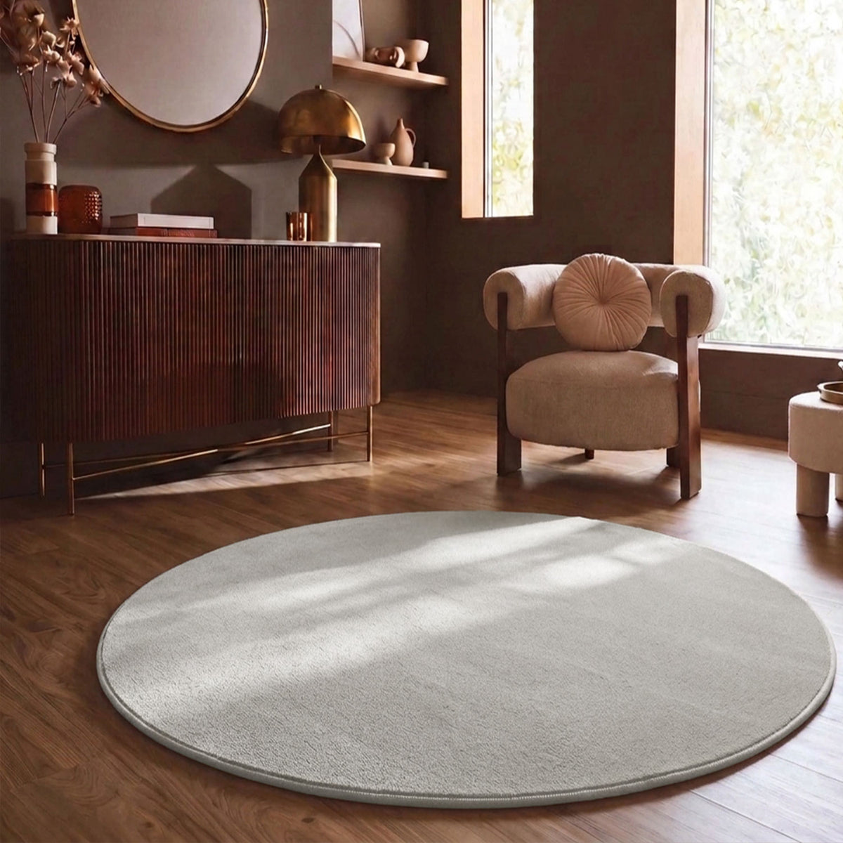 Washable short-pile rug, non-slip & soft, solid color for living room, bedroom, kitchen & nursery-29