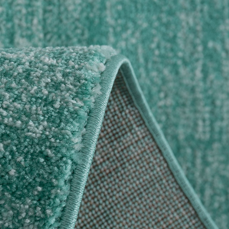 Modern Green Solid Color Rug, Short Pile Mottled, Colorfast, Easy Care, NEW-zoom-