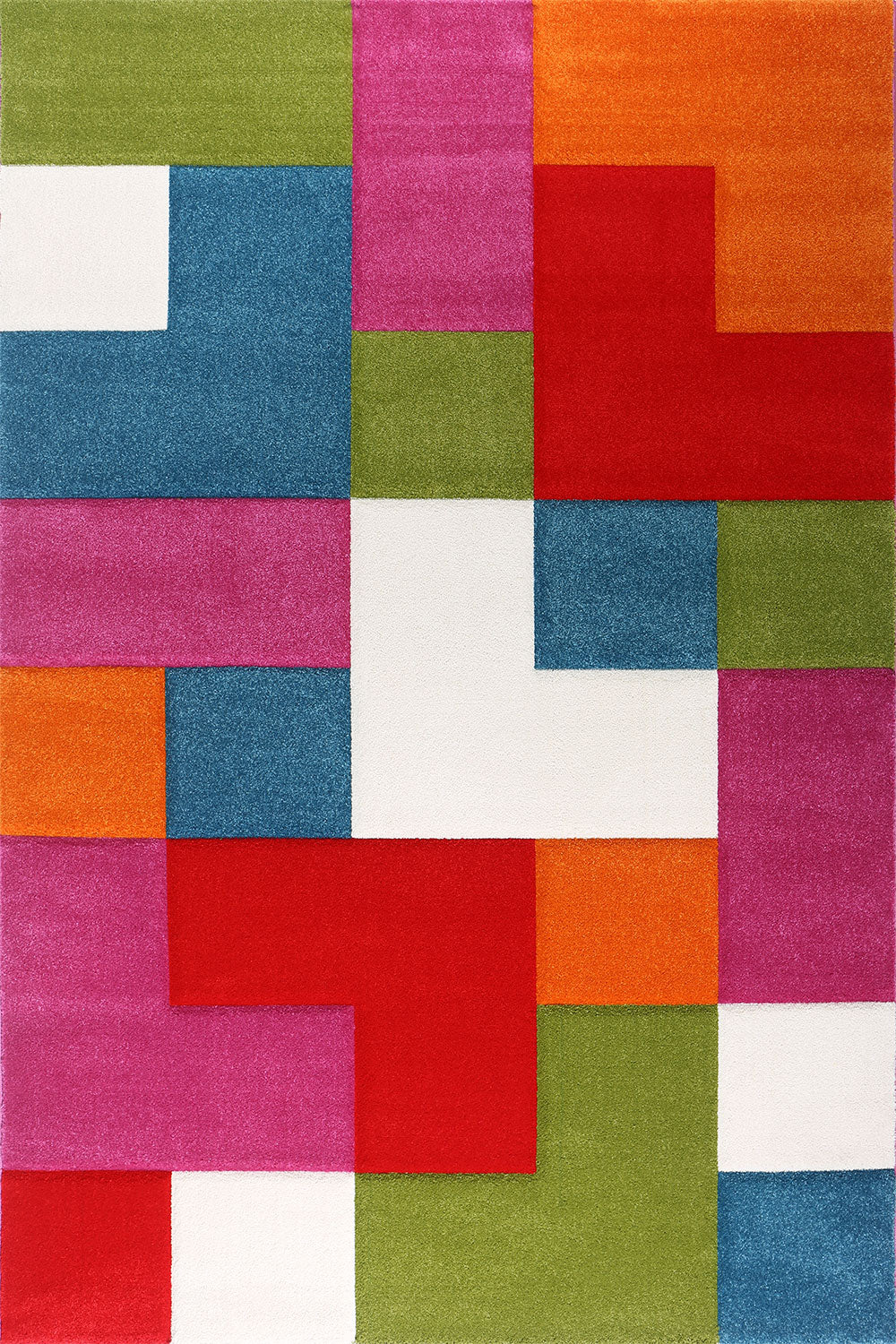 Woven Rug Multicolor Geometric Abstract Soft High-Quality - I9528-5