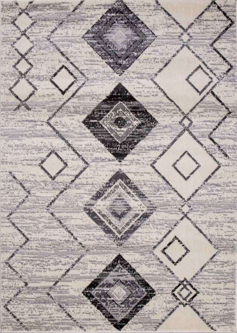 Living room short pile geometric pattern Scandinavian boho modern style beige-zoom-