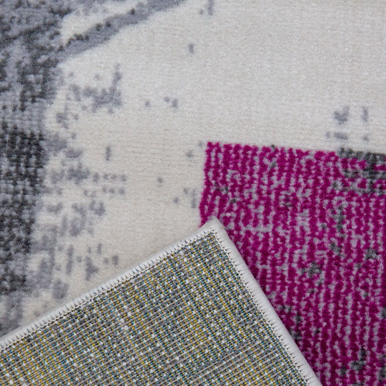 Wohnzimmer Kurzflor Patchwork Muster Skandi Boho Modern Style-zoom-2