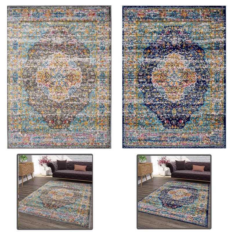 Wohnzimmer Teppich Kurzflor Orientalisch & Klassisch Style in versch. Farben-zoom-