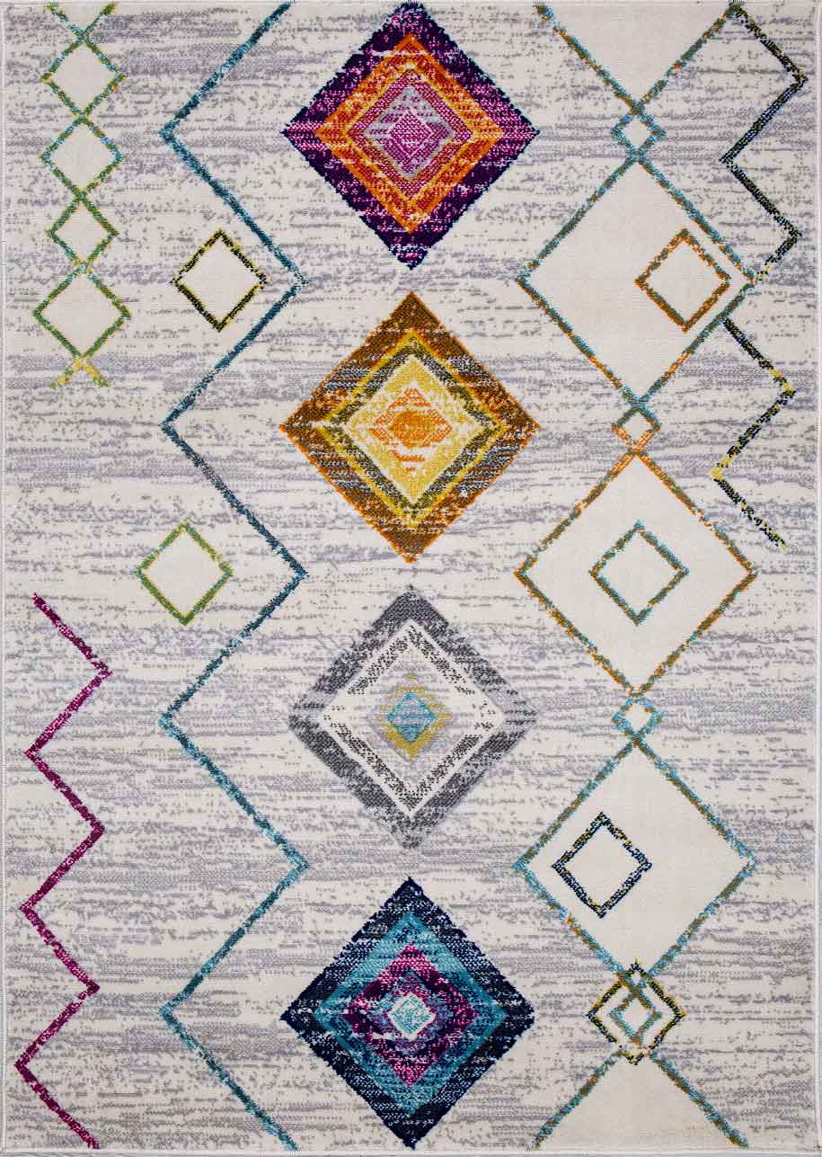Living room short pile geometric pattern Scandinavian boho modern style