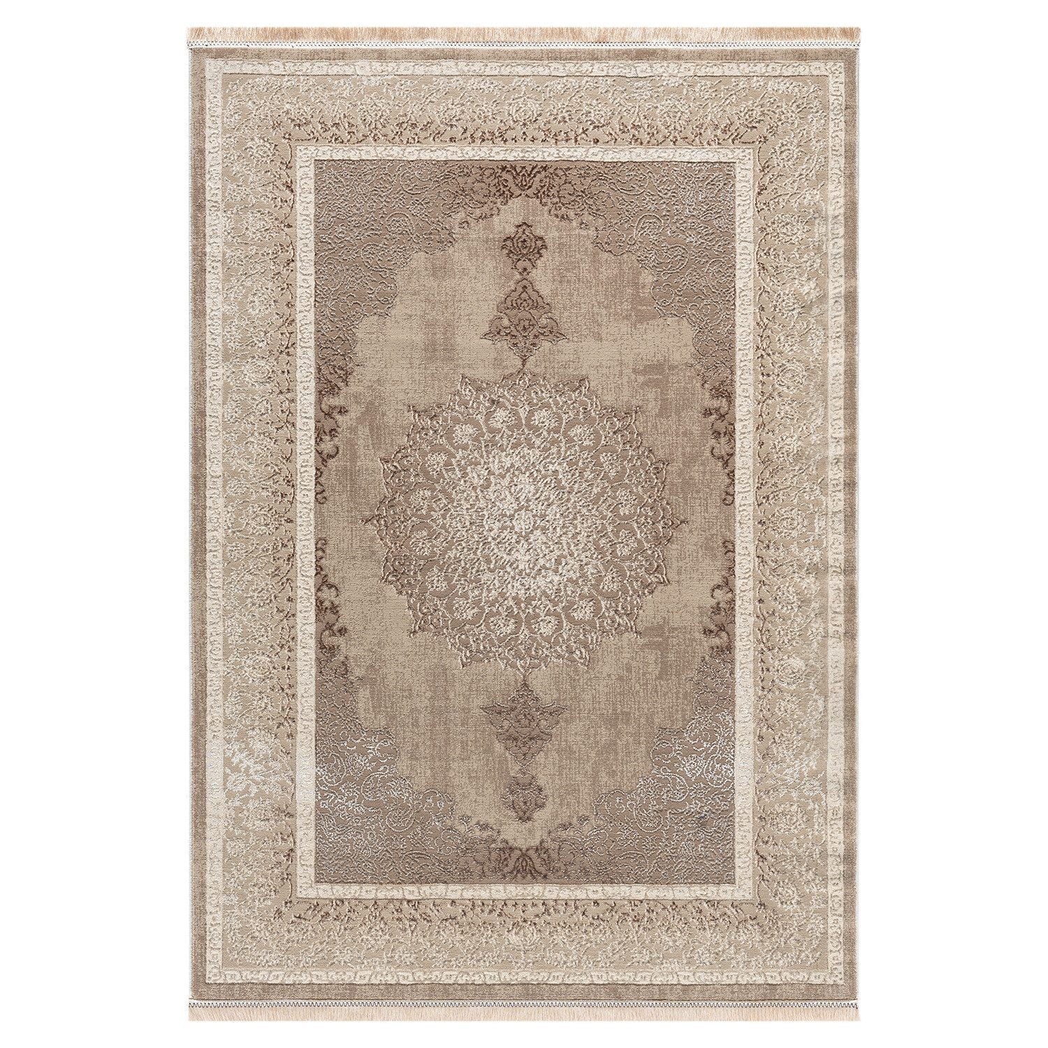 Short-pile rug, modern rug with ornamental pattern – easy to care for & durable – suitable for underfloor heating-1